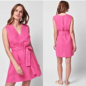 Faherty Mary French rose 100% linen dress 17967